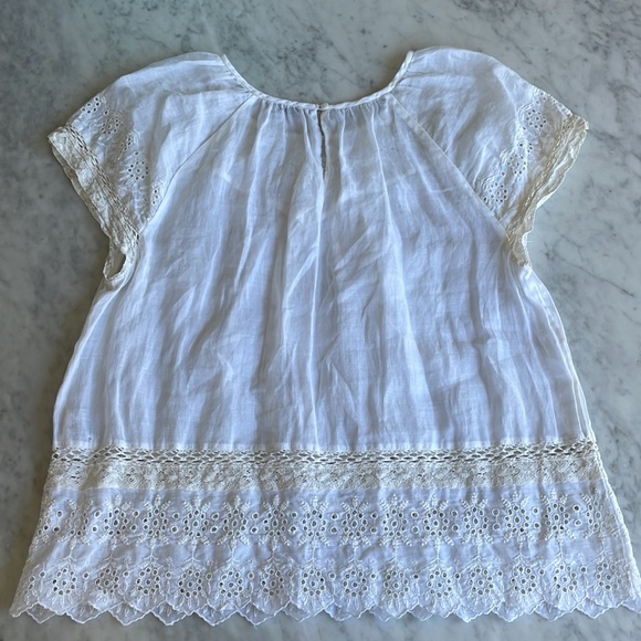 Joie Embroidered-Eyelet Short Sleeve Top - Picture 9 of 10
